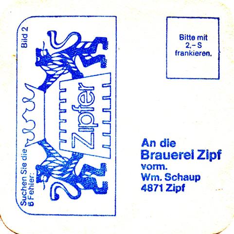 neukirchen v o-a zipfer quad 2b (180-postkarte-blau)